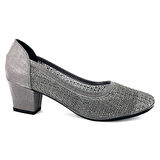 Beety 86005 25KA Kadın Abiye Ayakkabı Platin