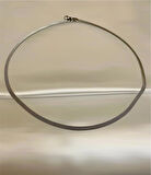 İtalyan Model Hasır Kordon Çelik Silver Unisex Kolye 65 cm