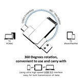 Xiaomi 2tb Type-C ve USB Flash Bellek Otg Çift Giriş USB