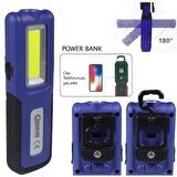 Arm 18002 Şarjlı Mıknatıslı Led Fener Lamba Powerbank 420 Lümen