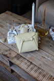  Butter Yellow Şerit Detaylı Günlük El Omuz Çantası