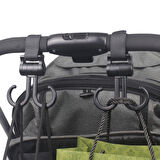 2li Bebek Arabasına Uyumlu Cırtlı  Eşya Taşıma Aparatı 360 Derece Dönebilen Plastik Kanca  GO506089AK40YT0040