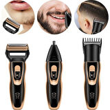 Üç Başlıklı Tıraş Makinesi Erkek Saç Sakal Bakım Seti  GO50604282980