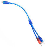 ANFİ Y KABLO 1 DİŞİ 2 ERKEK 25 CM SİLİKON MAVİ KABLO  GO50602718800