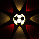 GÜN IŞIĞI - KIRMIZI FUTBOL TOPU DEKORATİF LED DUVAR APLİK  GO506089MT-24456