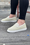  WG061 Bej Triko Babet Erkek Casual Ayakkabı