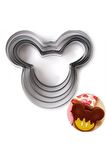 Kek Kurabiye Ve Pasta Kalıbı Paslanmaz Metal 5 Li Set Mickey Mouse
