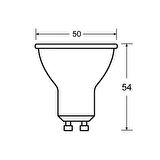 Osram Led Value 4,5-5W(50W) Led Spot Ampul Sarı 3000K - GU10 Duy (12 Adet)