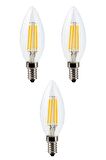 Osram Ledvalue 4W (40W) Led Rustik Mum Ampul Sarı 2700K ( 3 Adet )