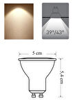 Panasonic 4W (45W) Led Spot Ampul Sarı 3000K - 3 Adet Avize Çanak Lamba 