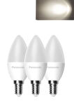 Panasonic 6,5W (50W) Led Mum Ampul Gün Işığı 4000K - E14 3 Adet Avize Lambası