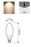 Panasonic 6,5W (50W) Led Mum Ampul Sarı 2700K - E14 3 Adet Avize Lambası 