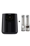 Philips 3000 Series L HD9252/90 4.1 lt Yağsız Airfryer Siyah + Russell Hobbs Tuz & Karabiber Öğütücü Pilli Işıklı