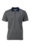 Oppland Erkek Polo Yaka Şık Desenli Cepli Kısa Kollu Rahat Tam Kalıp Premium Pamuklu Kumaş T-Shirt