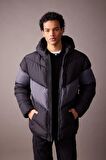U1708 Regular Fit Kapüşonlu Puffer Şişme Mont
