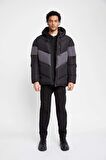 U1708 Regular Fit Kapüşonlu Puffer Şişme Mont