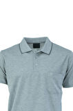 Oppland Erkek Polo Yaka Şık Punto Desenli Cepli Kısa Kollu Tam Kalıp Premium Pamuklu Kumaş T-Shirt