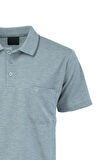 Oppland Erkek Polo Yaka Şık Punto Desenli Cepli Kısa Kollu Tam Kalıp Premium Pamuklu Kumaş T-Shirt