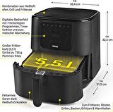 N8Werk 5.5 lt Yağsız Airfryer Mat Siyah