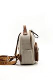 Silver  Polo Bej - Taba NV1130 Kadın Sırt Çantası
