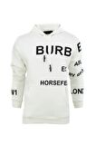 Erkek Kışlık Bur Premium Pamuklu Kumaş Üç iplik Kapüşonlu Kanguru Cepli Sweatshirt Logolu