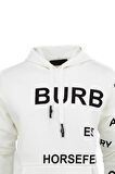 Erkek Kışlık Bur Premium Pamuklu Kumaş Üç iplik Kapüşonlu Kanguru Cepli Sweatshirt Logolu