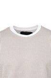 Erkek Mevsimlik Doğal Pamuklu Sweatshirt Bisiklet Yaka Çizgili Rahat Kesim Tam Kalıp