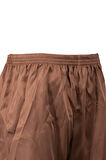 Oppland Erkek Saten Kumaş Şort Düz Renk Beli Lastikli Cepsiz Hafif Kumaş
