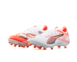 Puma ULTRA 5 MATCH Fg/Ag Beyaz/Turuncu Erkek Krampon - 108166 01