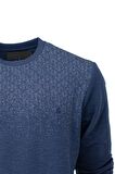 Erkek Mevsimlik Doğal Pamuklu Şık Sweatshirt Bisiklet Yaka Panolu Rahat Kesim Tam Kalıp