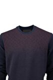 Erkek Mevsimlik Doğal Pamuklu Şık Sweatshirt Bisiklet Yaka Panolu Rahat Kesim Tam Kalıp