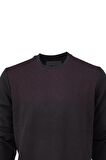 Erkek Mevsimlik Doğal Pamuklu Şık Sweatshirt Bisiklet Yaka Panolu Rahat Kesim Tam Kalıp