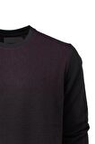 Erkek Mevsimlik Doğal Pamuklu Şık Sweatshirt Bisiklet Yaka Panolu Rahat Kesim Tam Kalıp