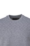 Erkek Mevsimlik Doğal Pamuklu Şık Sweatshirt Bisiklet Yaka Panolu Rahat Kesim Tam Kalıp