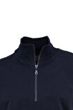 Erkek Mevsimlik Yarım Fermuarlı TamKalıp Likralı Premium Pamuklu Kumaş iki iplik Sweatshirt