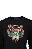Erkek Mevsimlik Enzo Premium Pamuklu Kumaş iki iplik Sweatshirt Logolu Model Regular Fit