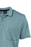 Oppland Erkek T-shirt Yazlık Cepli Kısa Kollu Modern Jakarlı Karelli Model Rahat Kesim Pamuklu Kumaş