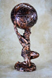 Yunan Tanrısı Atlas Büyük Boy Bronz Heykel Biblo