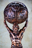 Yunan Tanrısı Atlas Büyük Boy Bronz Heykel Biblo