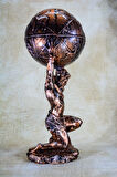 Yunan Tanrısı Atlas Büyük Boy Bronz Heykel Biblo