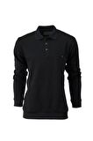 Erkek Mevsimlik Polo yaka Cepli Tam Kalıp Jakarlı Model Likralı Pamuklu Kumaş Sweatshirt