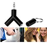 3.5mm Kulaklık Stereo Çoklayıcı Çoğaltıcı Switch Splitter Anahtarlık Adaptör