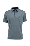 Oppland Erkek Gömlek Yaka Cepli Kısa Kollu Normal Kesim Tam Kalıp Premium Pamuklu Kumaş T-shirt