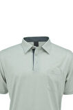 Oppland Erkek Gömlek Yaka Cepli Kısa Kollu Normal Kesim Tam Kalıp Premium Pamuklu Kumaş T-shirt