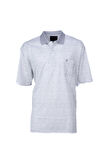 Oppland Erkek Pamuklu Merserize Kumaş T-Shirt Polo Yaka Kısa Kollu Bulut Desenli Tam Kalıp