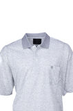 Oppland Erkek Pamuklu Merserize Kumaş T-Shirt Polo Yaka Kısa Kollu Bulut Desenli Tam Kalıp