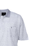 Oppland Erkek Pamuklu Merserize Kumaş T-Shirt Polo Yaka Kısa Kollu Bulut Desenli Tam Kalıp