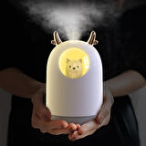 TechTic Humidifier 300ml Led Işıklı Ultrasonik Hava Nemlendirici Buhar Makinesi Ve Aroma Difüzörü
