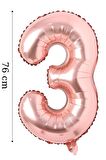 Folyo Balon 3 Rakamı Helyum Balon 76 cm