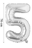 Folyo Balon 5 Rakamı Helyum Balon 76 cm